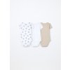 Pack 3 body in interlock di puro cotone neonato (Velikost 9-12 měsíců (74 cm), Barva Bílá)