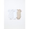 Pack 3 body in interlock di puro cotone neonato (Velikost 9-12 měsíců (74 cm), Barva Bílá)