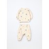 Jogging set in puro cotone fleece neonata (Velikost 1-3 měsíců (56 cm), Barva Bílá)