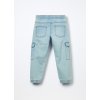Jeans cargo pullo on in denim mercerizzato bambino (Velikost 3-4 let (104 cm), Barva Modrá)