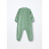 Pigiama velour misto cotone neonato (Velikost 1-3 měsíců (56 cm), Barva Zelená)