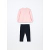 Jogging set in puro cotone fleece neonata (Velikost 9-12 měsíců (74 cm), Barva Růžová)