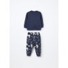 Set pigiama lungo in cotone fleece neonato (Velikost 9-12 měsíců (74 cm), Barva Modrá)