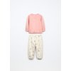 Set pigiama in interlock di puro cotone neonata (Velikost 9-12 měsíců (74 cm), Barva Růžová)
