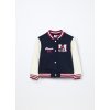 Bomber varsity in felpa misto cotone neonata (Velikost 9-12 měsíců (74 cm), Barva Modrá)