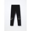 Leggings in jersey di cotone stretch bambina (Velikost 3-4 let (104 cm), Barva Černá)