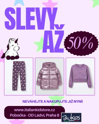 Magické slevy pro malé princezny! ✨ Zimní bundy, hřejivé svetry a legíny s jednorožci v nádherné fialové barvě. Neváhejte,...