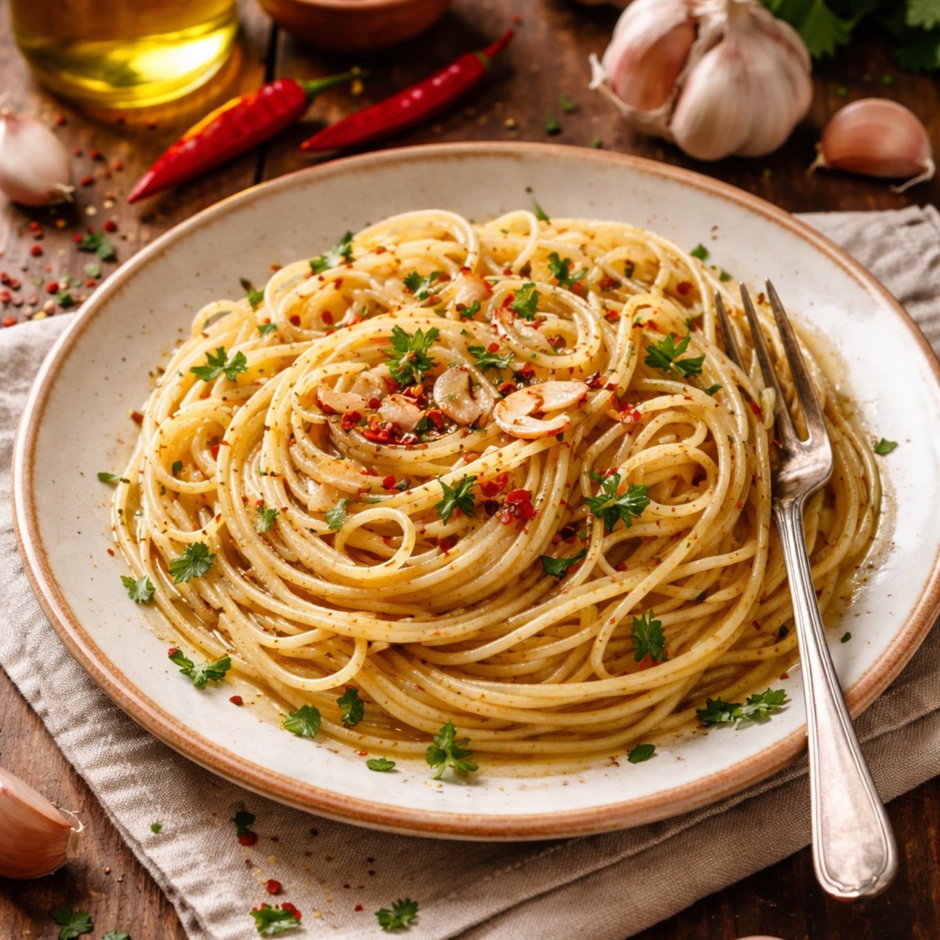 Pasta aglio, olio e peperoncino – jednoduché italské těstoviny