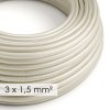 Textilní elektrický kabel 3x1,5 - umělý hedváb RM00 slonovinový
