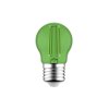 Zelená dekorativní LED žárovka G45 globetta 1,4W E27