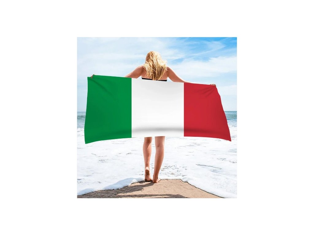 Plážová osuška v italských barvách