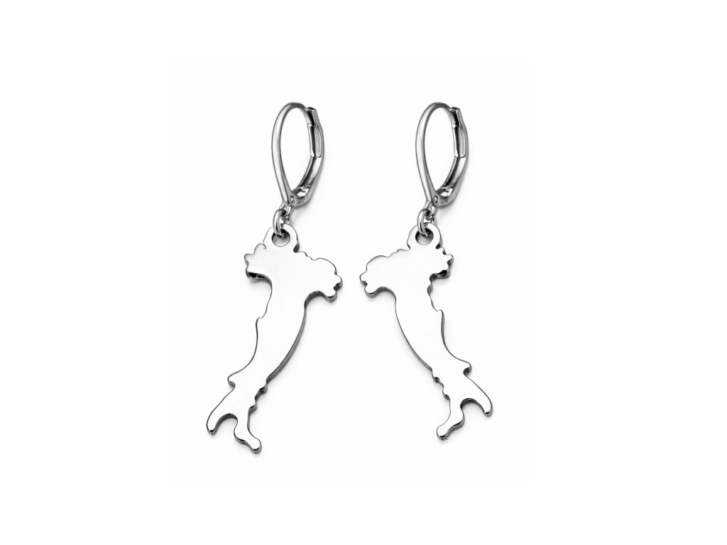 Náušnice mapa Itálie