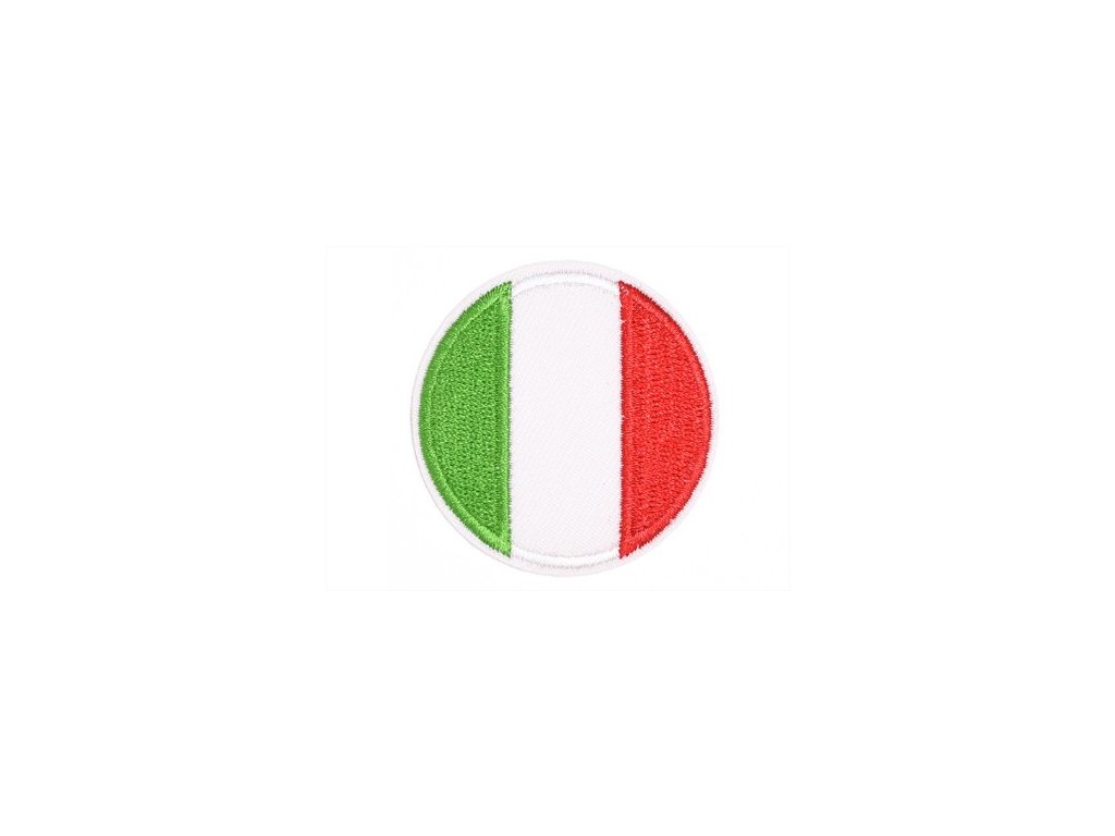 Nažehlovačka - italská vlajka (kulatá)