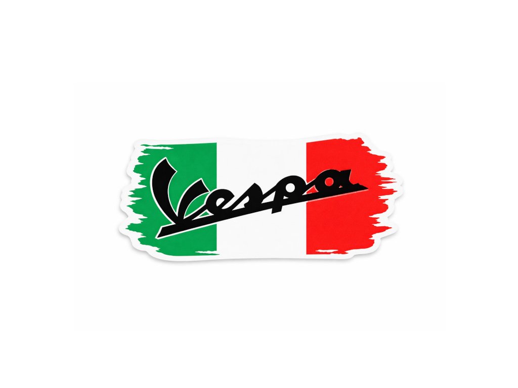 Samolepka Vespa s vlajkou