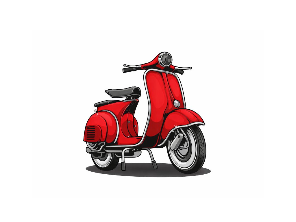Samplepka červená Vespa