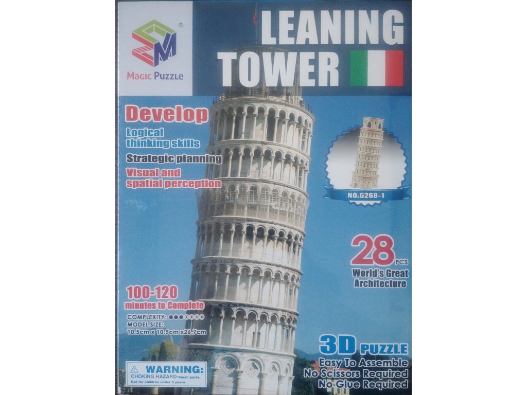 3D puzzle - Šikmá věž v Pise