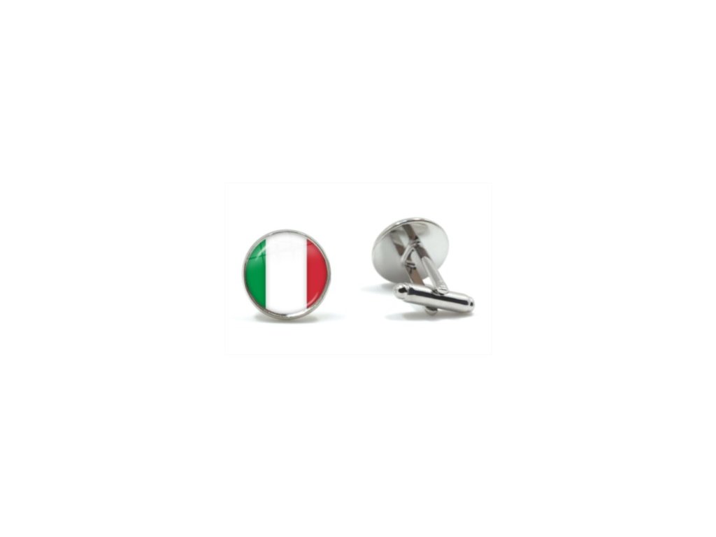 Manžetové knoflíčky v italských barvách