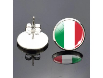 Náušnice v italských barvách (peckové)