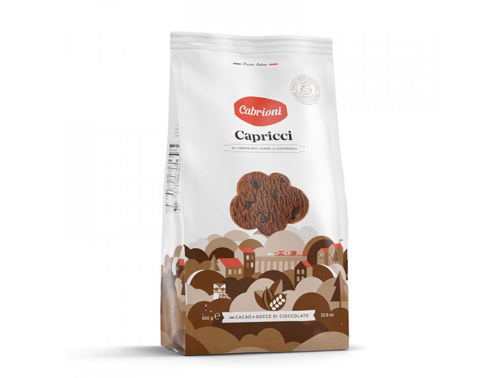 Čokoládové sušenky Cabrioni Biscotti srl - Capricci 650 g