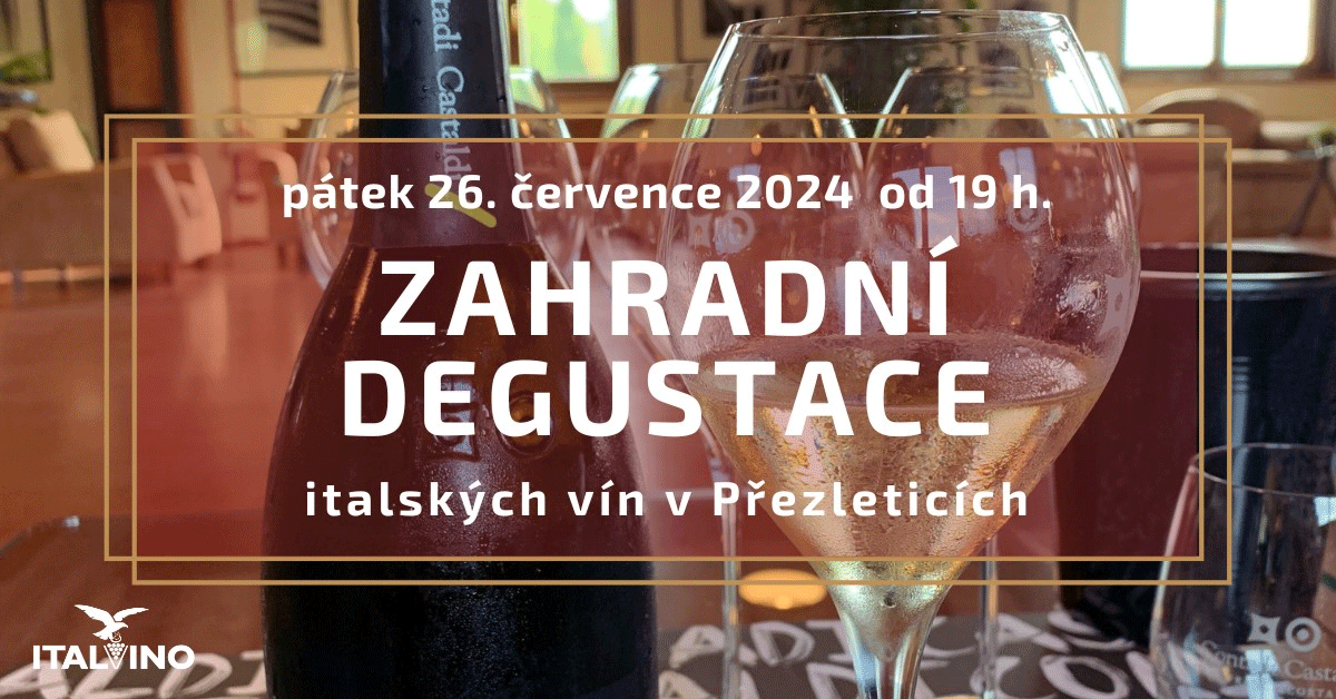 Zahradní degustace italských vín - 26. července 2024