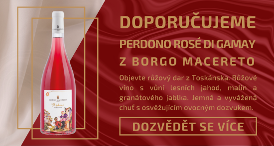 Víno měsíce července Perdono 2024 Rosé di Gamay Toscana IGT z vinařství Borgo Macereto