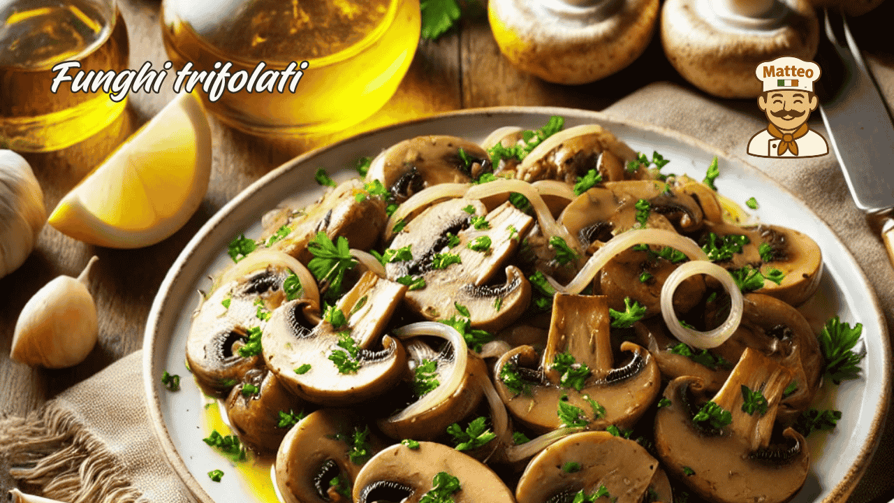 Funghi trifolati (restované houby)
