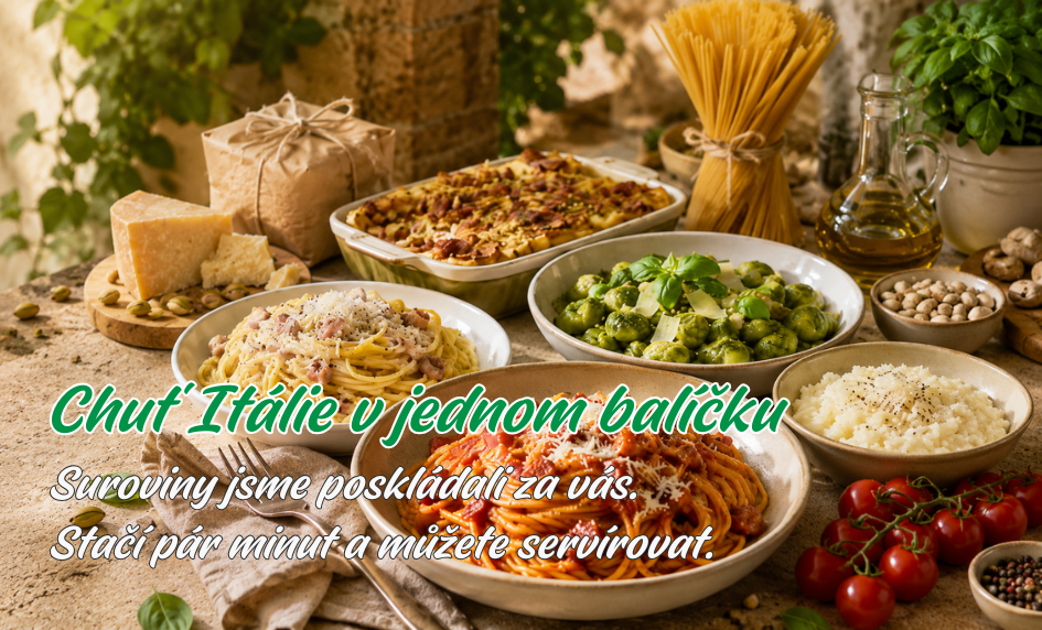 Italská jídla v balíčku