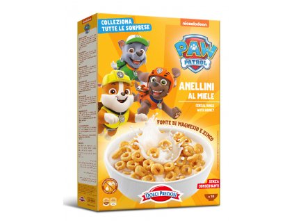 Cerealitalia Paw Patrol medové kroužky Anellini 300g