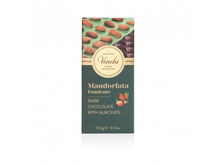 Venchi Mandorlata Fondente hořká čokoláda s mandlemi 100g
