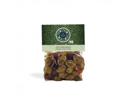 Antica Sicilia mix zelených a černých oliv s bylinkami (Olive Miste Paesane) 350g