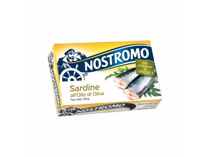 Nostromo Sardinky v olivovém oleji (Sardine all’Olio di Oliva) 120g