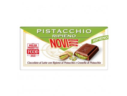 NOVI mléčná čokoláda s pistáciovou náplní (al Latte con Ripieno Pistacchio) 105g