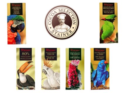 Stainer Exkluzivní set čokolád s motivy divokého ptactva (6x50g)