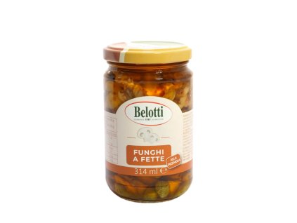 Belotti houby v rajčatové omáčce a bylinkami (Funghi a Fette alla Pizzaiola) 314ml