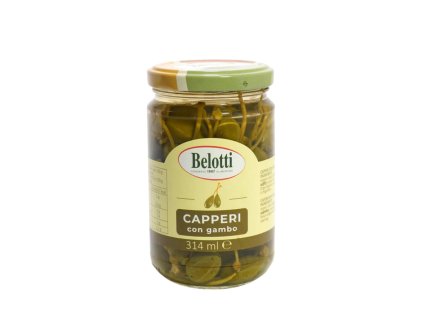 Belotti Kapary v octě velké se stopkou (Capperi Gambo in Aceto) 314ml