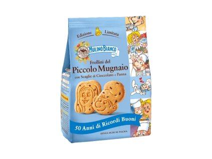 Mulino Bianco sušenky malého mlynáře (Frollini del Piccolo Mugnaio Biscotti con Cioccolato) 300g