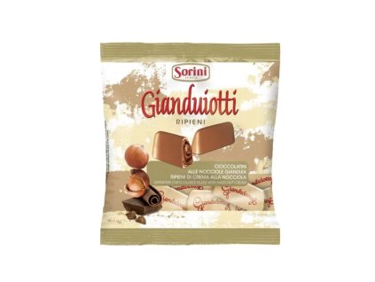 Sorini Pralinky z mléčné čokolády s lískovo oříškovým krémem (Giuanduiotti) 90g