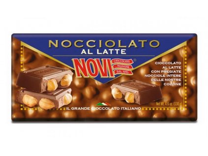 NOVI Cioccolato nocciolato al latte (mléčná s oříšky) 130g