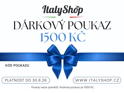 ItalyShop Dárkový poukaz 1500Kč