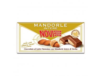 NOVI mandorle al Latte - mléčná čokoláda s mandlemi 100g