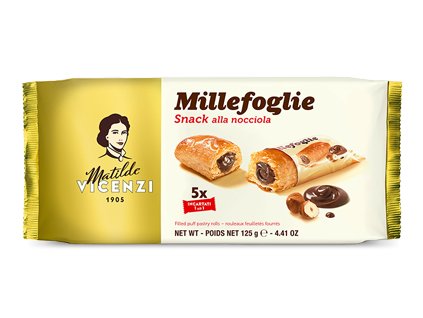 Vicenzi Millefoglie minisnack s lísko-oříškovým krémem (crema alla nocciola 5x25g) 125g