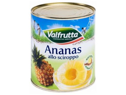 Valfrutta kompotovaný ananas 565g