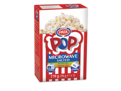 PATA pop corn do mikrovlnky solený 3x90g