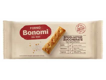 Bonomi Sfogliatine zuccherate - sladké tyčinky z listového těsta s cukrovou polevou 135g