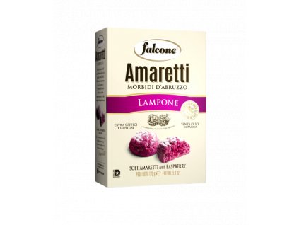 Falcone Amaretti mandlové a malinové(Lampone), měkké 170g