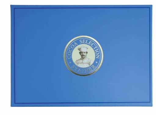 Stainer bonboniera modrá (squared chocolate box) 200g