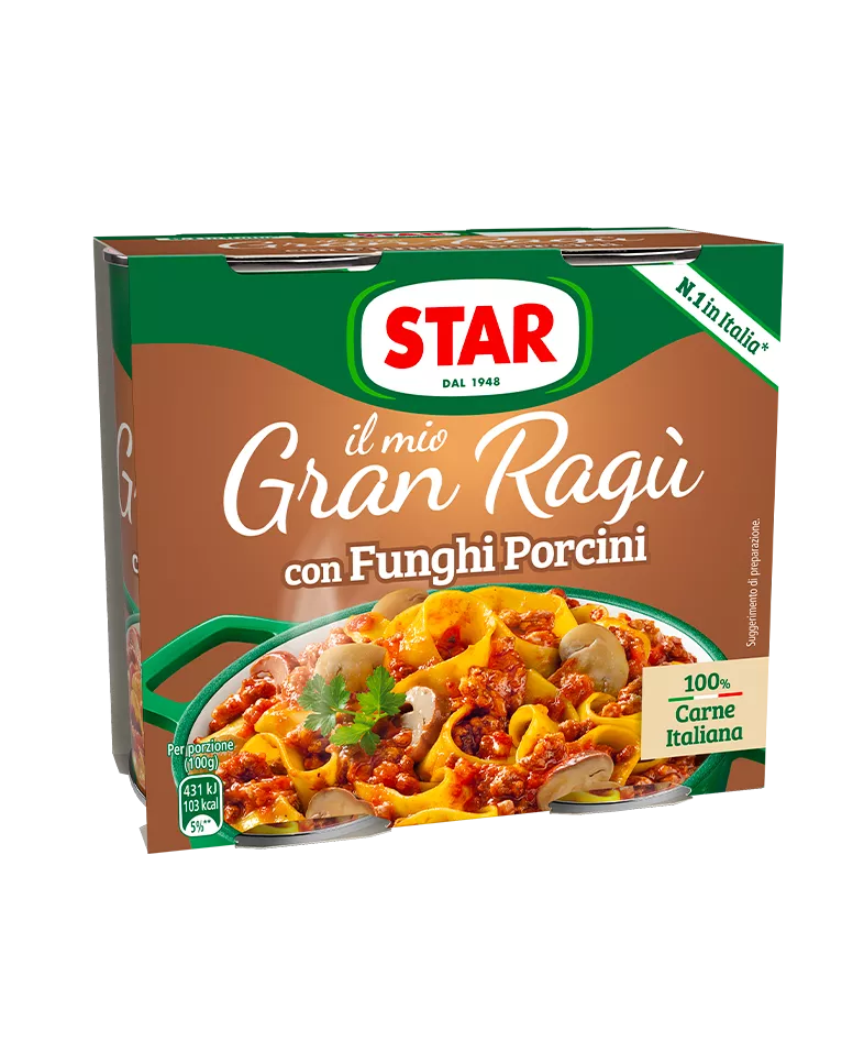 Star Gran Ragú s hříbky (con funghi Porcini) 2x180g