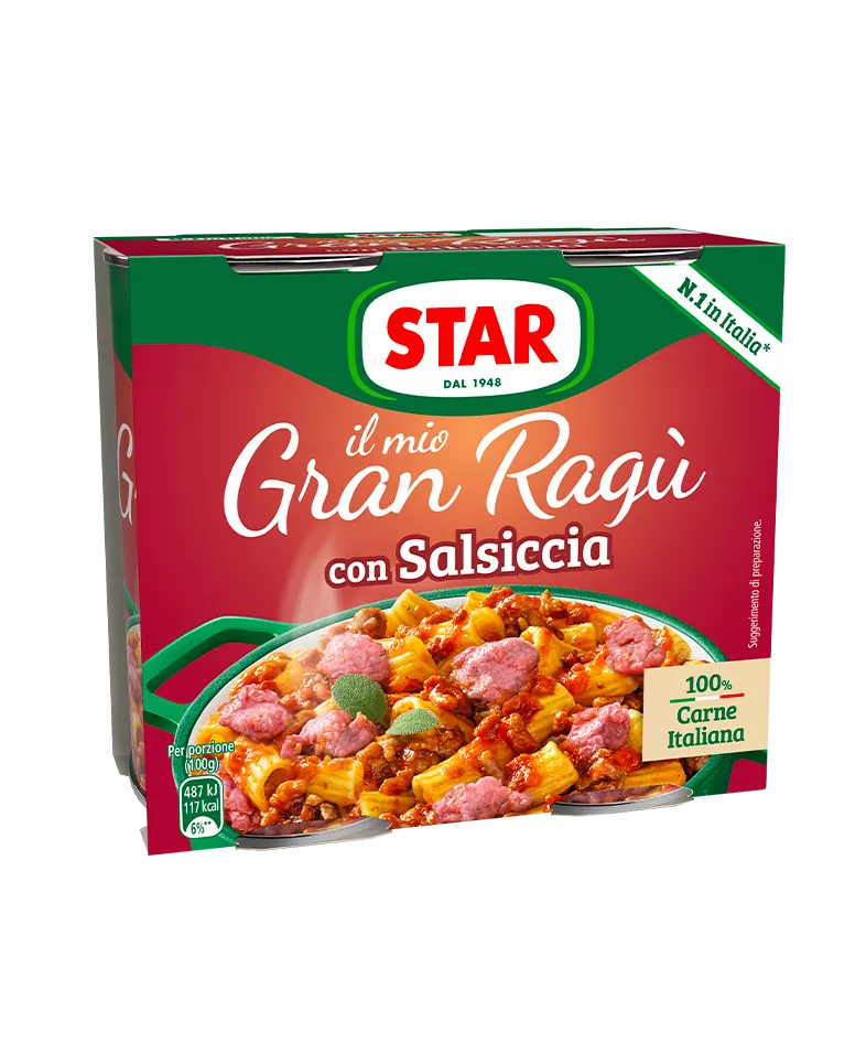 Star Gran Ragú s klobásou (con Salsiccia) 2x180g