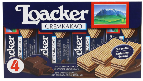 Loacker Sušenky klasické kakaové (Classic Creamkakao 4x45g) 180g