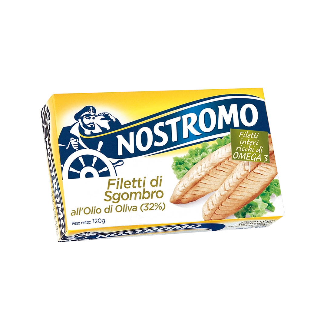 Nostromo Filety z makrely v olivovém oleji (Filetti di Sgombro all’Olio di Oliva) 90g